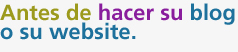 Antes de hacer su blog o website